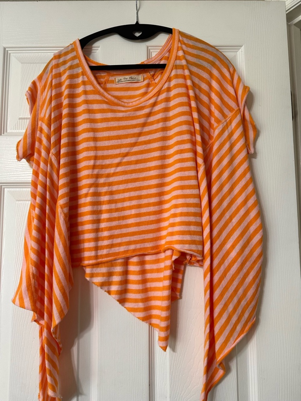 We The Free Orange & Pink Striped Tank